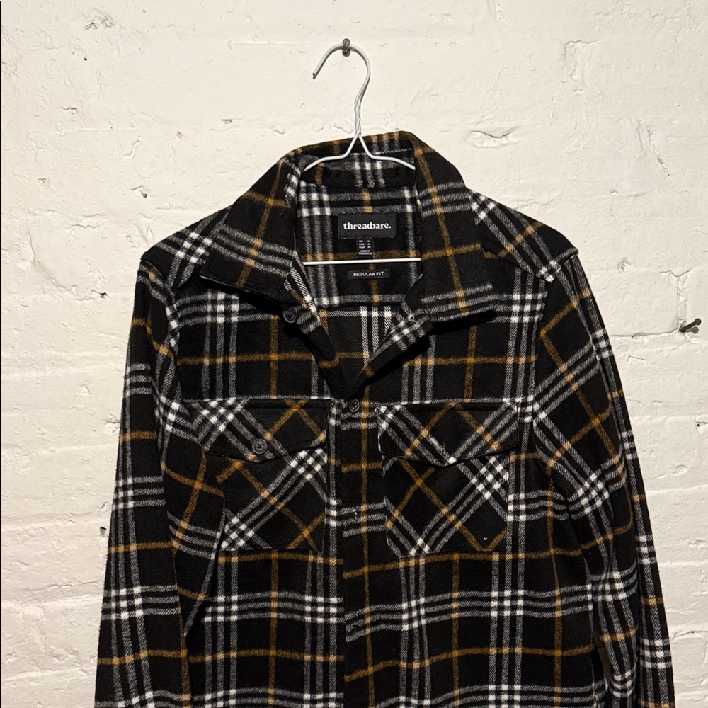 Plaid Button-Up Shirt